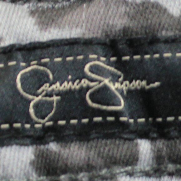 #531 Jessica Simpson Animal Print Jeans Size 14W Regular - Picture 6 of 9